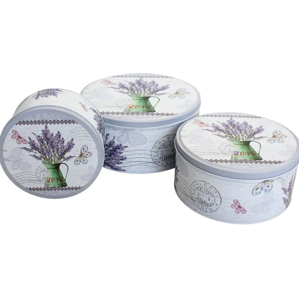Lavender Storage Tins - Round – High quality House of Dudley homewares