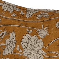 Thumbnail for Linen Cushion - Classic Block Print - Saffron – High quality House of Dudley homewares