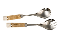 Thumbnail for Marble & Acacia Wood Salad Servers House of Dudley