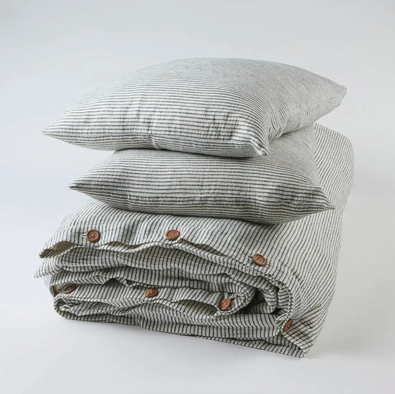 Marina Duvet - Off White w' Ink Stripe - King – High quality House of Dudley homewares