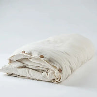 Thumbnail for Marina Duvet - Off White with Natural Stripe