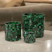 Thumbnail for Mosaic Green Votive - Medium House of Dudley