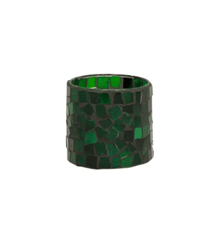 Mosaic Green Votive - Small House of Dudley