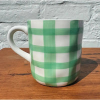 Thumbnail for Mug - Mint Green Gingham – High quality House of Dudley homewares