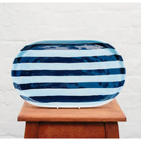 Thumbnail for Oval Platter - Navy & Cornflower Blue Stripes – High quality House of Dudley homewares