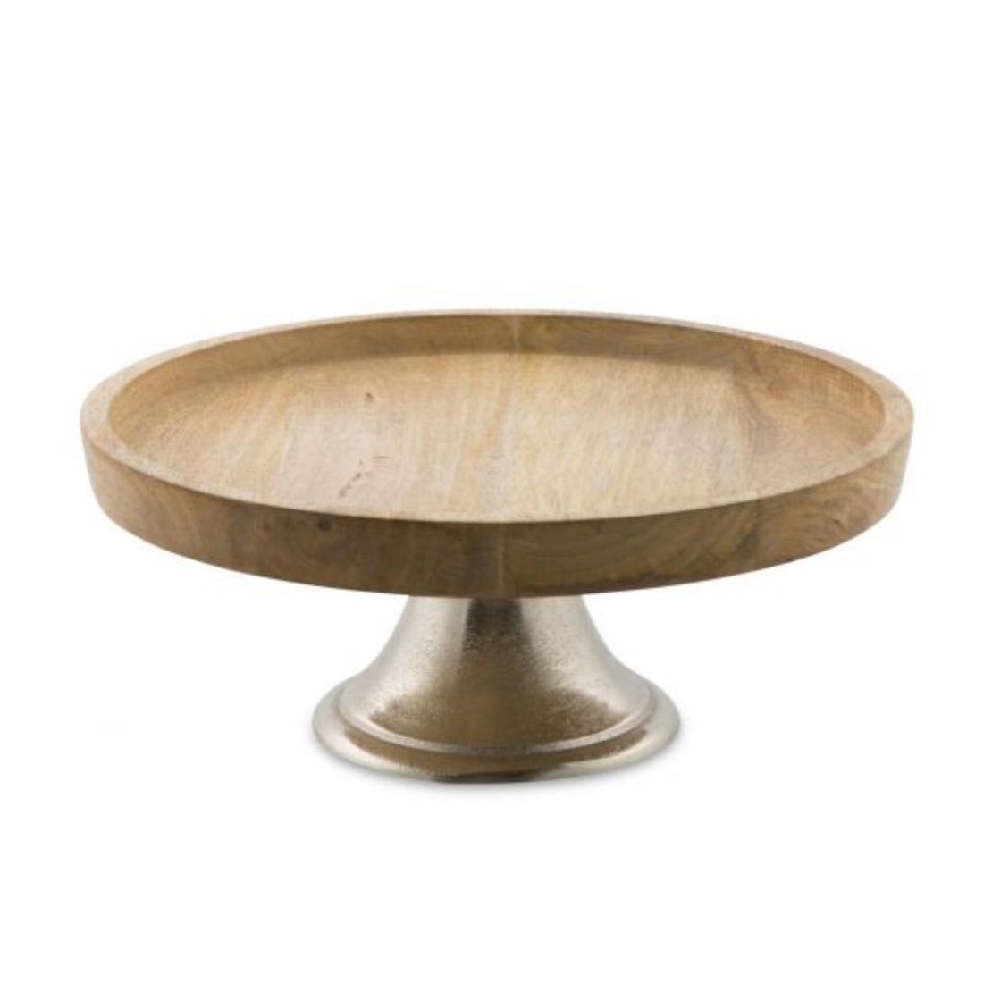 Pinda Wooden Cake Stand with Aluminium Foot House of Dudley