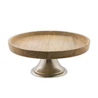 Thumbnail for Pinda Wooden Cake Stand with Aluminium Foot House of Dudley