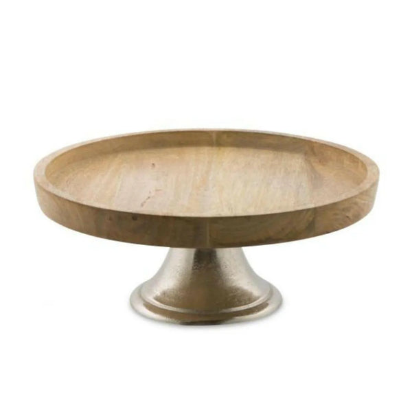 Pinda Wooden Cake Stand with Aluminium Foot – High quality House of Dudley homewares