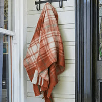 Thumbnail for Plaid Throw Rug - Orange-throw-blanket-House-of-Dudley