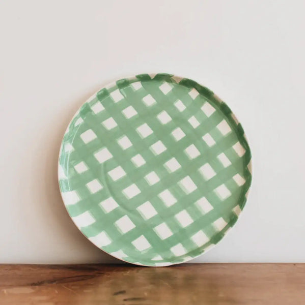 Platter - Mint Green Gingham – High quality House of Dudley homewares