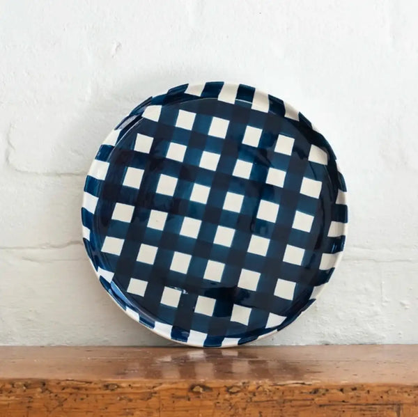 Platter - Navy Gingham – High quality House of Dudley homewares