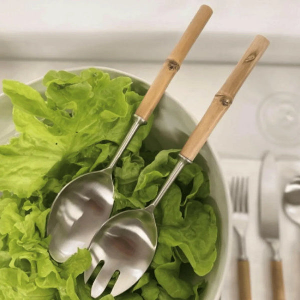 Salad Servers - Blonde Bamboo – High quality House of Dudley homewares