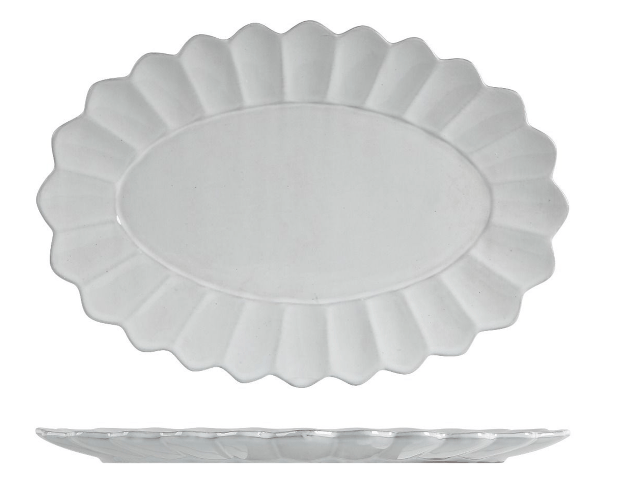Scalloped Oval Plate House of Dudley