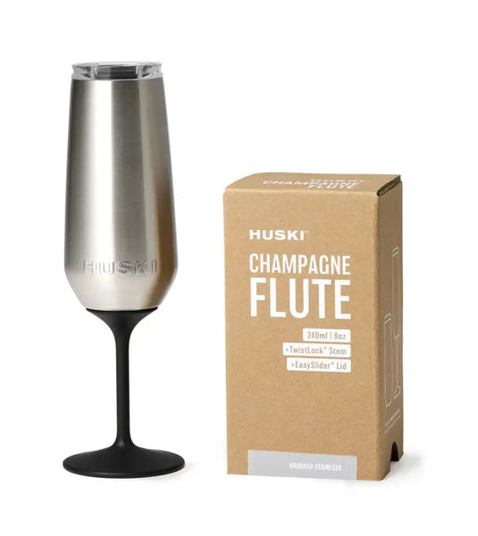 HUSKI Champagne Flute - Brushed Stainless
