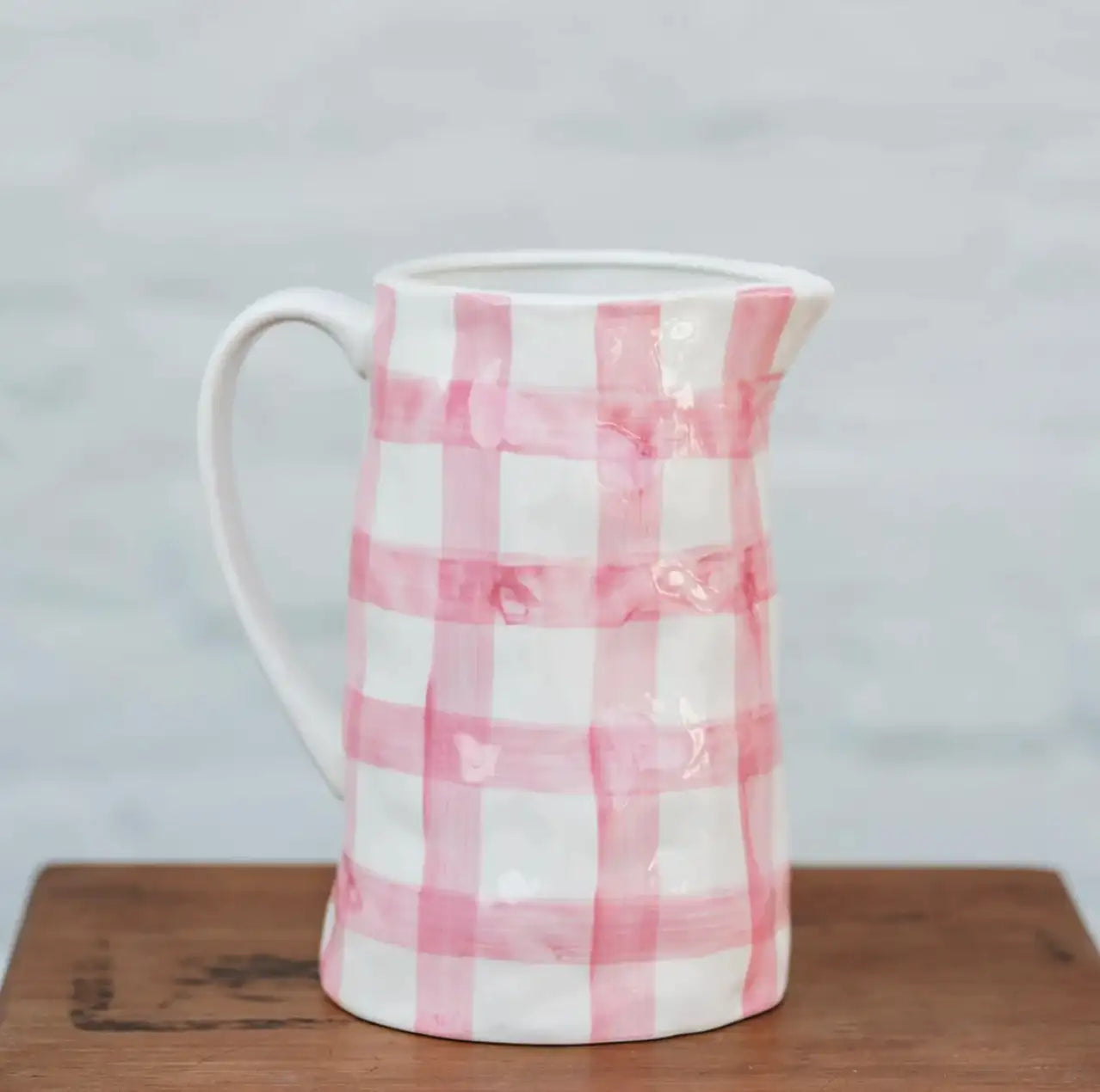 Jug - Pink Gingham