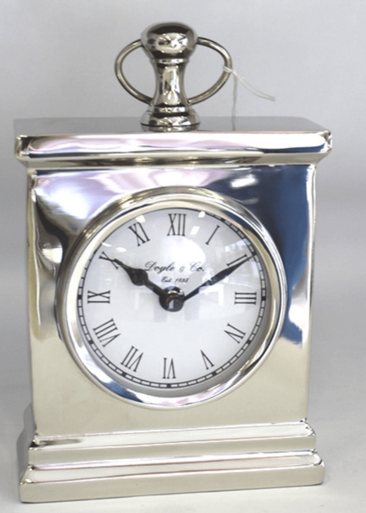 Silver Mantle Clock House of Dudley