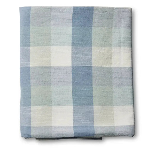 Tablecloth Isaac Blue Seafoam Check – High quality House of Dudley homewares