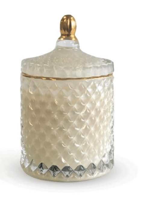White / Gold Trinket Jar - Small House of Dudley