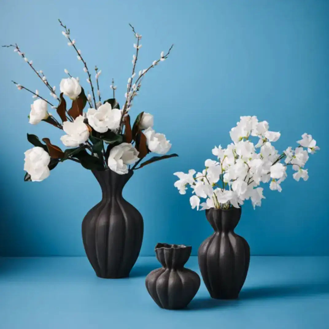 Basma Vase - Black30cm