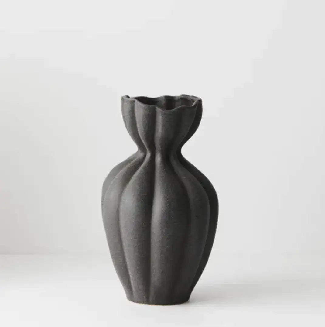 Basma Vase - Black30cm