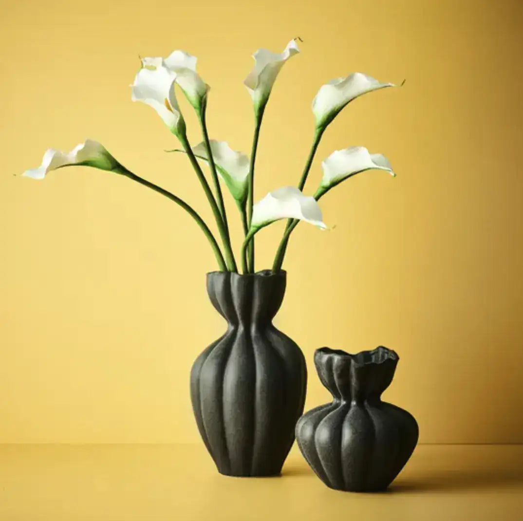 Basma Vase - Black30cm