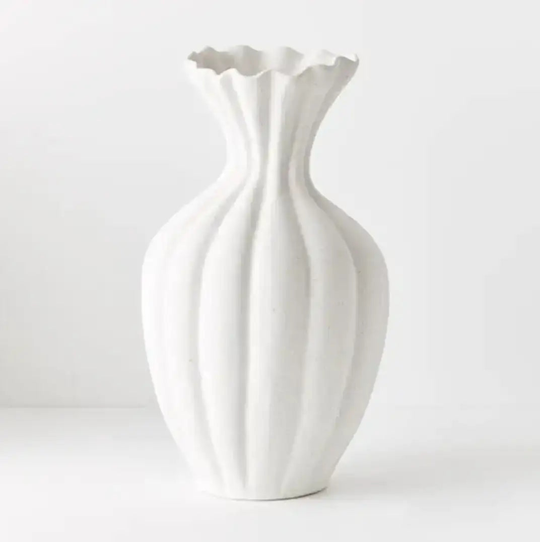 Basma Vase - White40cm