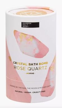 Thumbnail for Indulge in an at-home spa treatment with our Crystal Bath Bomb - Rose Quartz - Jasmine infused with the enchanting aroma of Jasmine essential oils from Summer Salt Body.