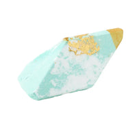 Thumbnail for A Crystal Bath Bomb - Aquamarine - Lemongrass soap infused with essential oils, featuring a delicate gold leaf, by Summer Salt Body.