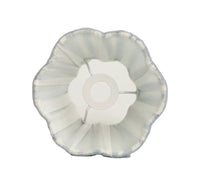 Thumbnail for Table Lamp USB - Beige Stripe Scallop Shade & Gold Base