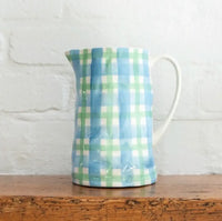 Thumbnail for Jug  Medium Cornflower Blue and Green Gingham