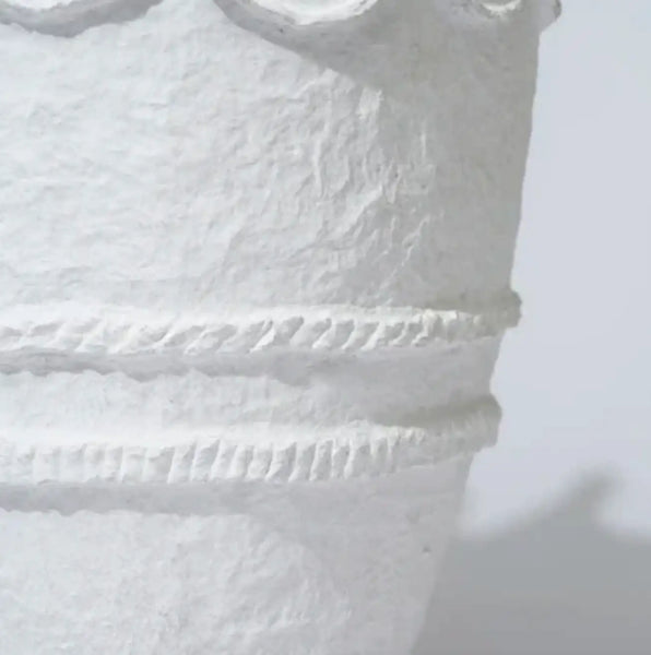 Cotton Mache Crown Vessel XL - Moonlight
