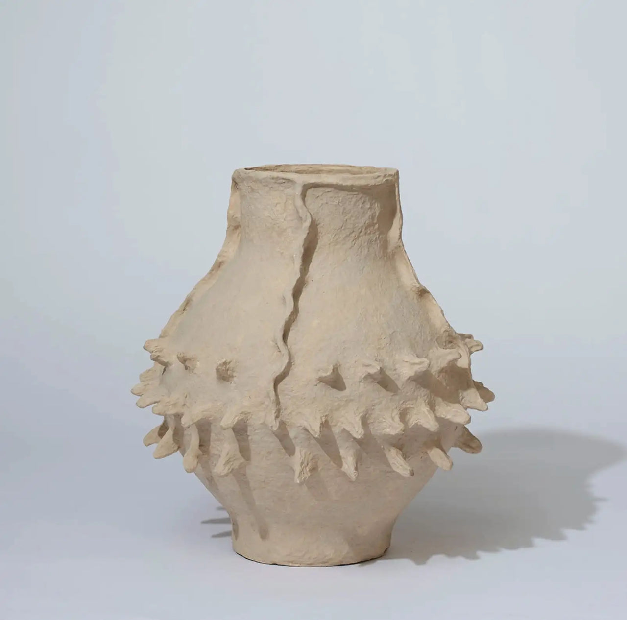 Cotton Mache Seedpod Vessel - Honey