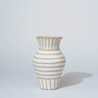 Thumbnail for Cotton Mache Tall Vessel - Honey Stripe