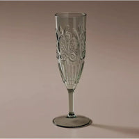 Thumbnail for An Indigo Love Flemington Acrylic Champagne Flute - Sage Green with a design on it.