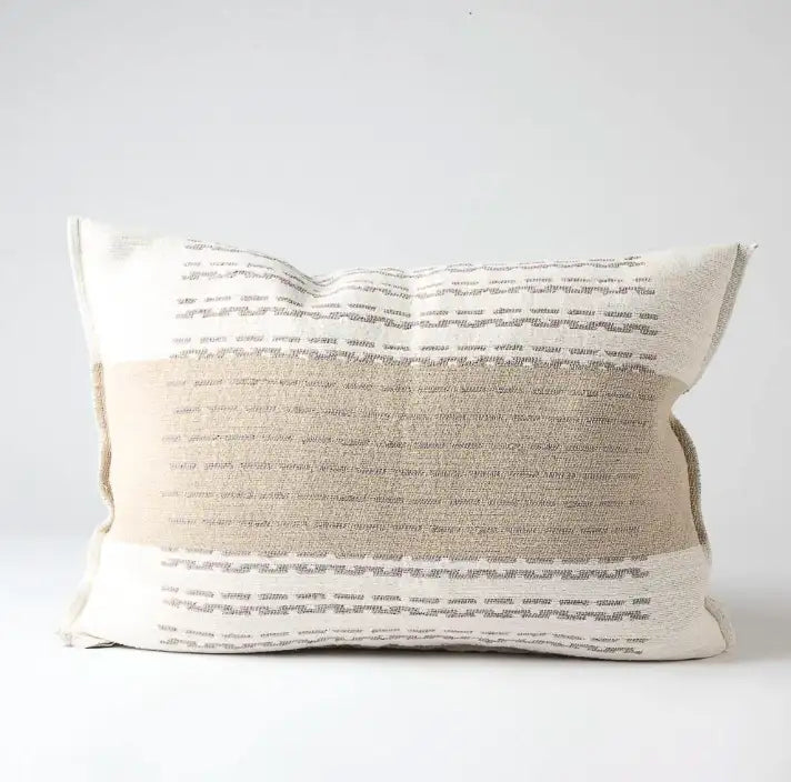 Hagen Cushion - Off White / Slate