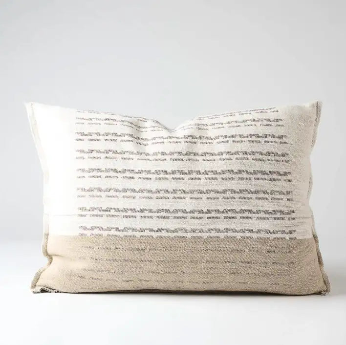 Hagen Cushion - Off White / Slate