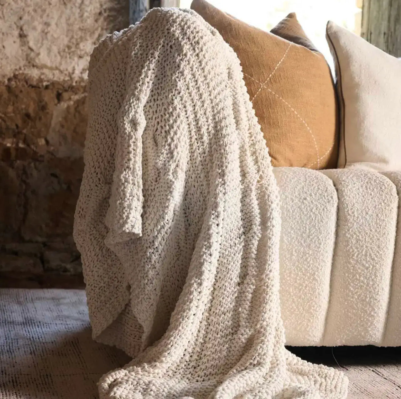 Heirloom Handwoven Throw - Off White