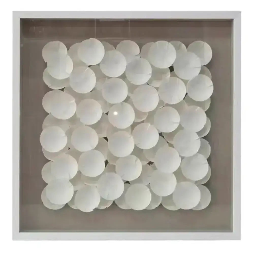 Jesper White Disc Square Wall Art