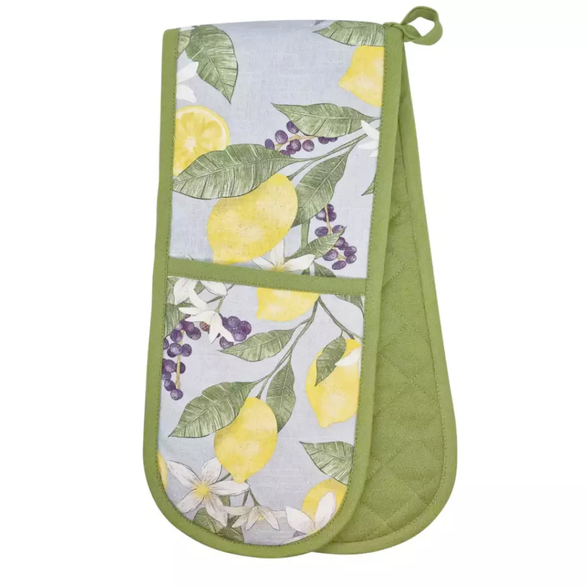 A Lemon Oven Double Glove made of cotton fabric by j.elliot.