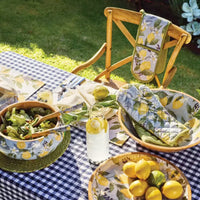 Thumbnail for A tablecloth with a Lemon Salad Bowl print by j.elliot.