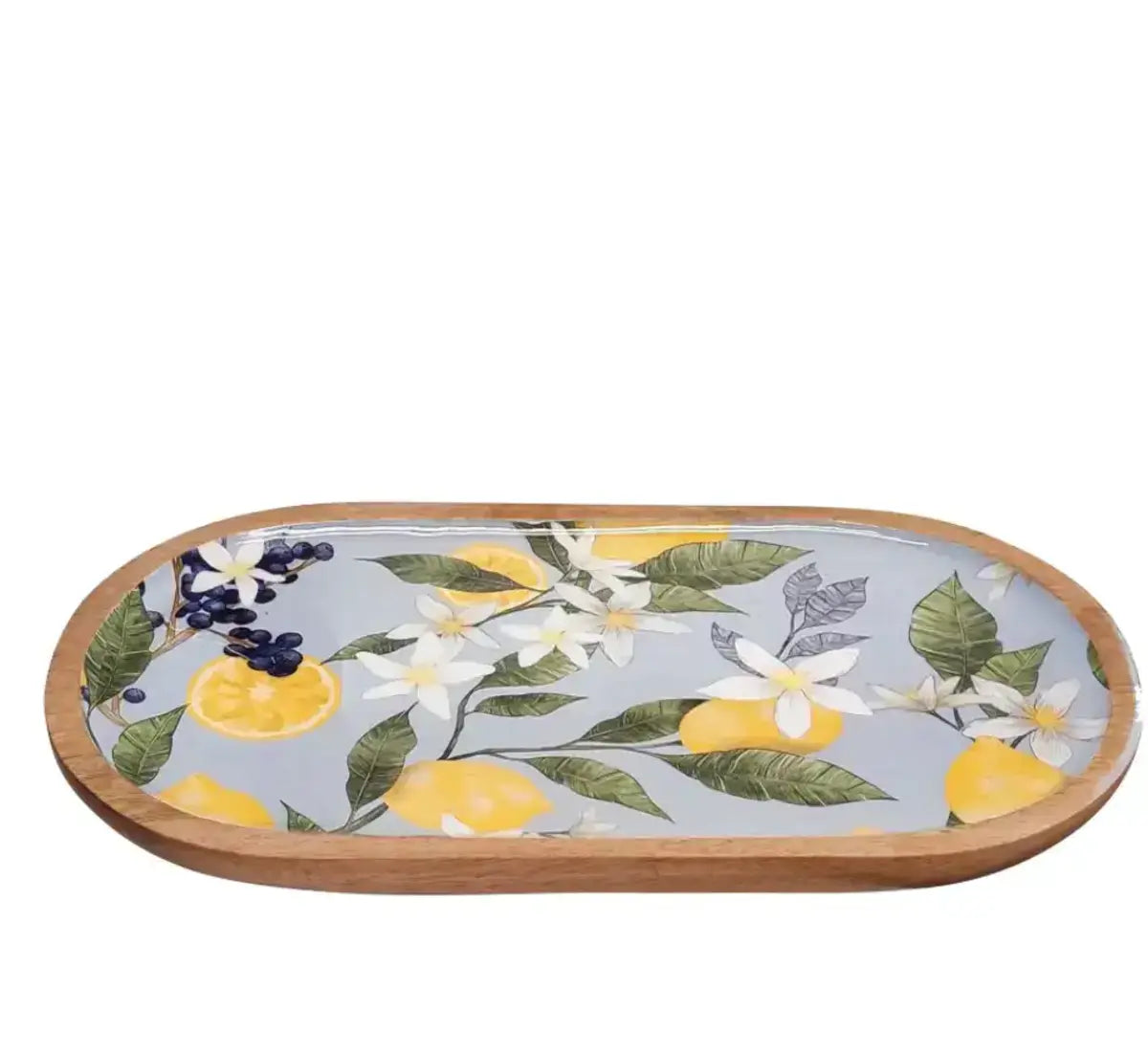 Lemon Oval Serving Tray