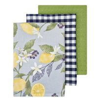 Thumbnail for Set of three j.elliot lemon tea towels - 3 Pack made from cotton fabric.