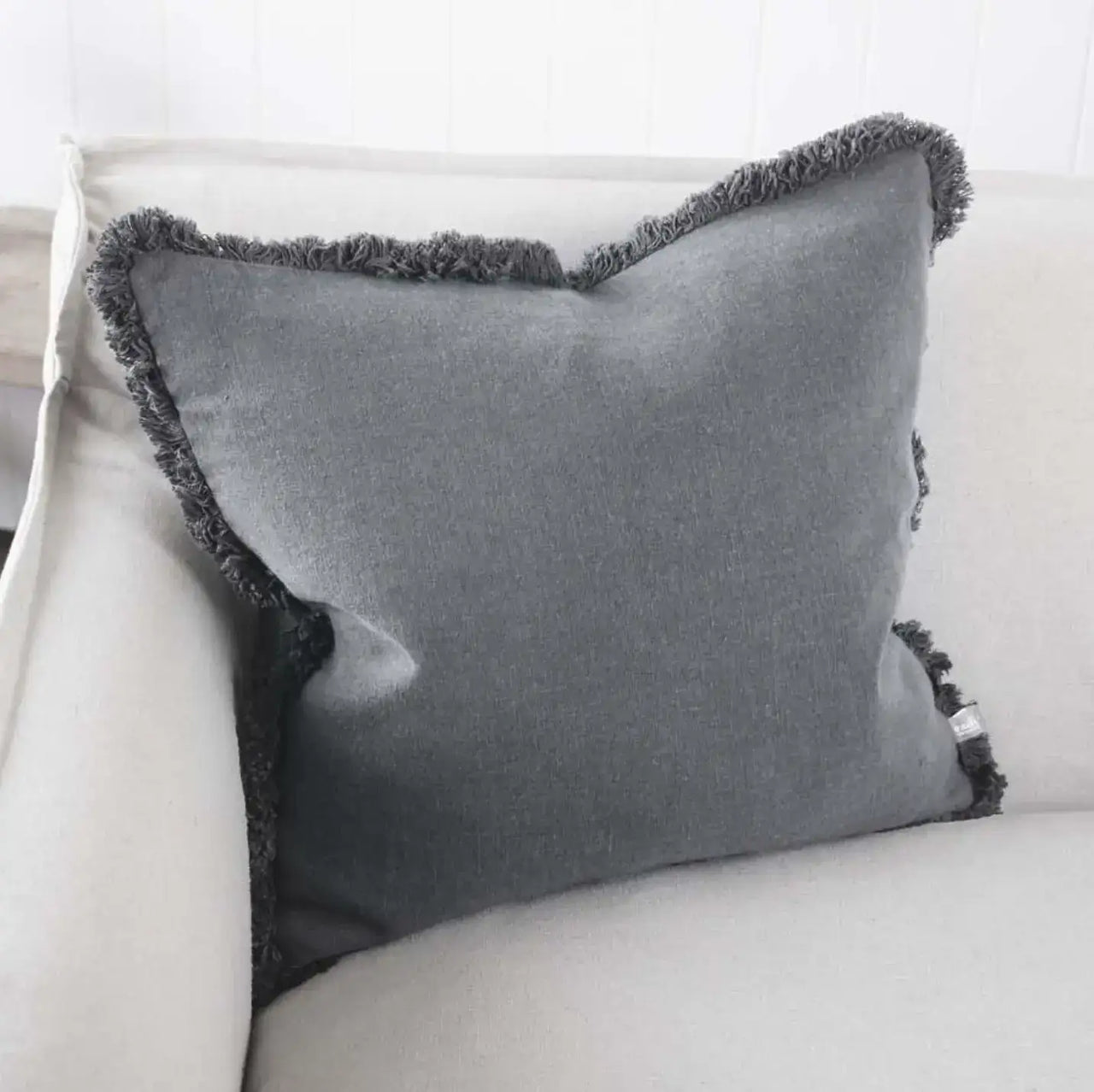 Luca® Boho Linen Cushion - Slate