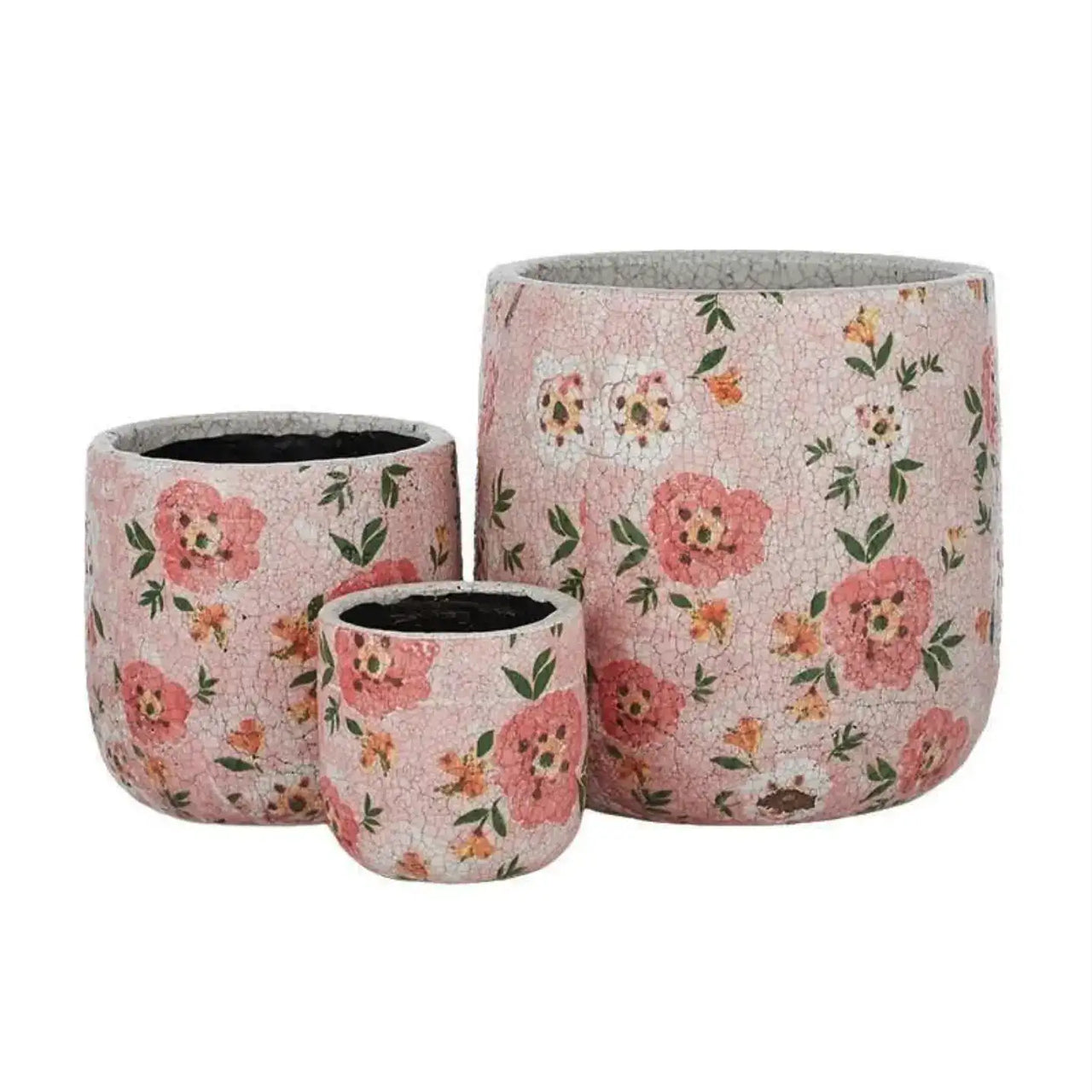 Pink Poppy Ceramic Pot - Small