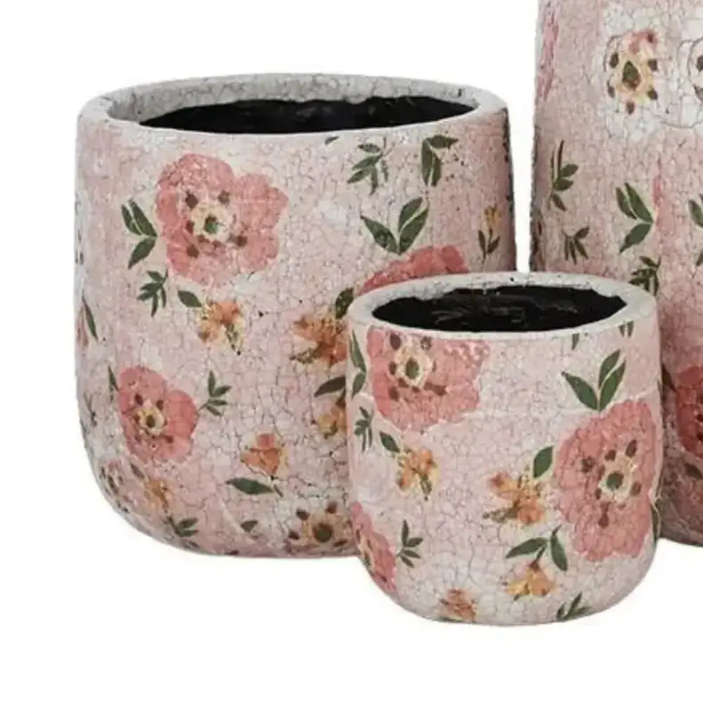 Pink Poppy Ceramic Pot - Small