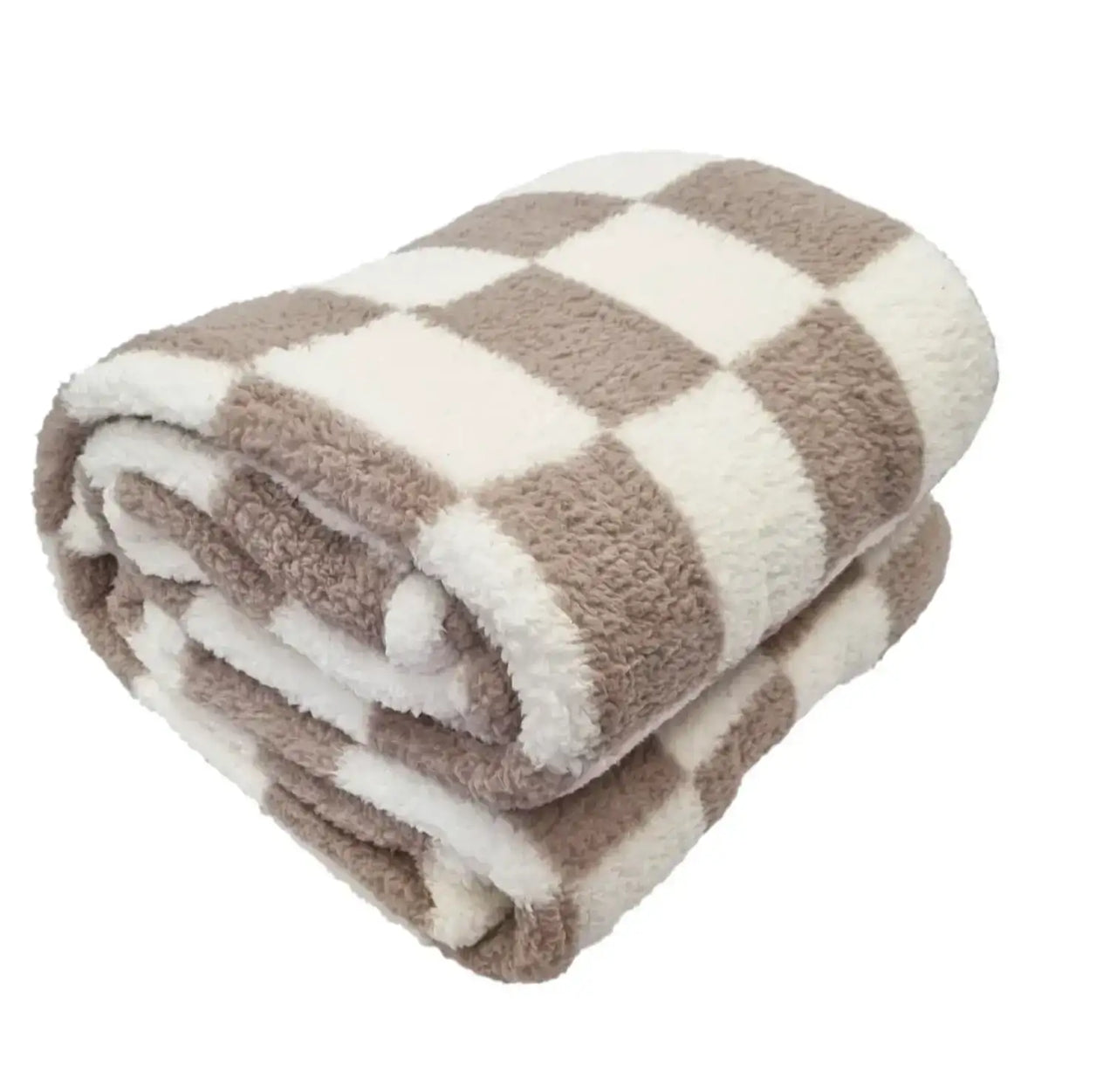 Printed Sherpa Throw Natural