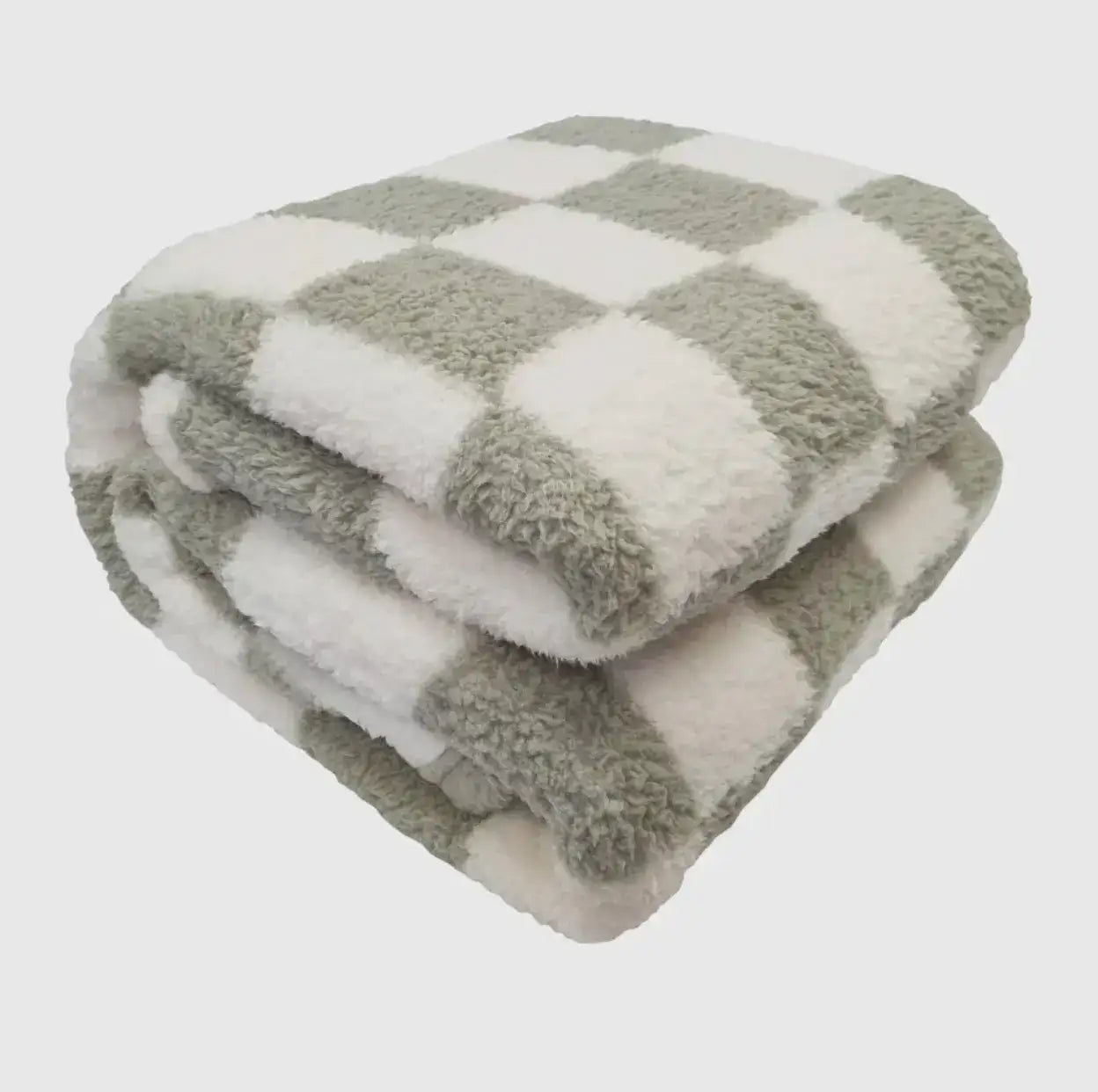 Printed Sherpa Throw Green Mint