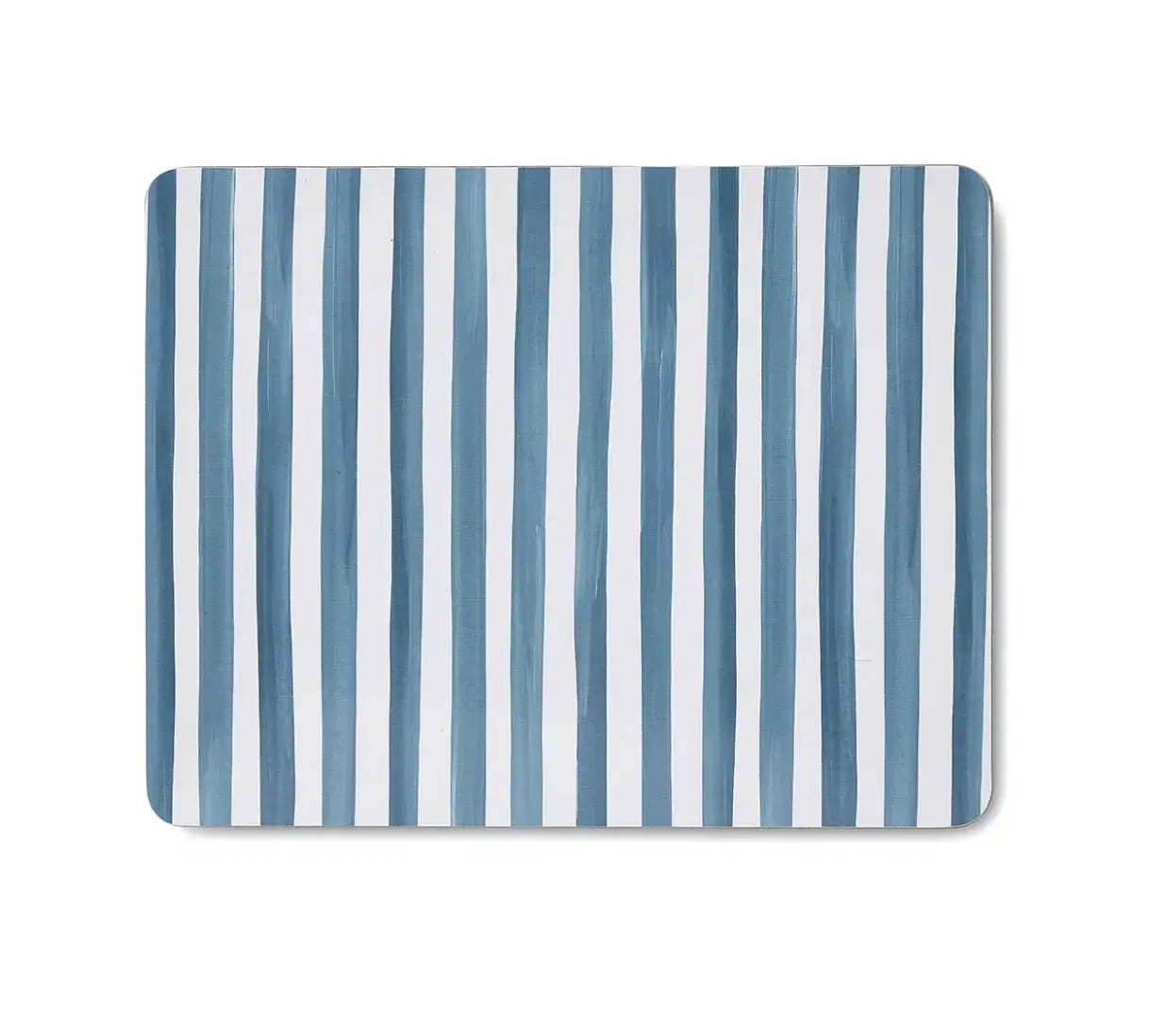 Placemat Taylor Stripe Rectangle Blue - S/4