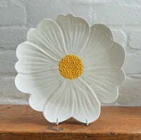 Thumbnail for Flower Plate - White with Yellow Centre